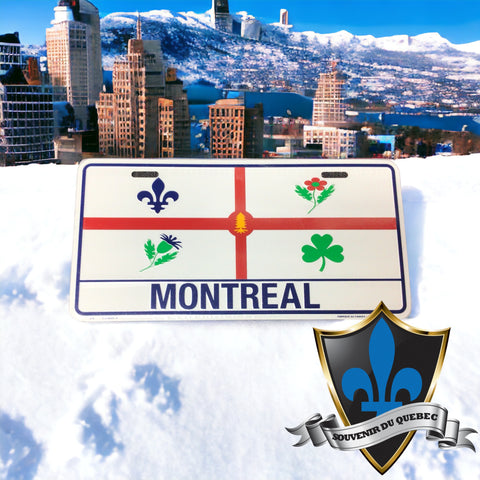 Montreal Flag License Plate 30cm x 15cm.