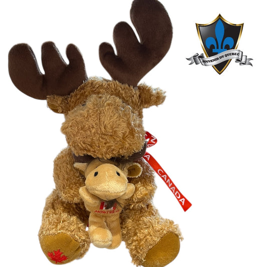 Canadian Moose with baby moose.