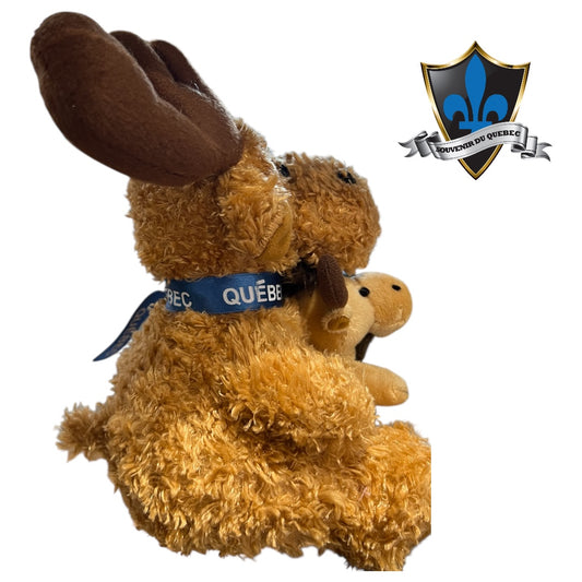 Bear With baby and Québec flag.