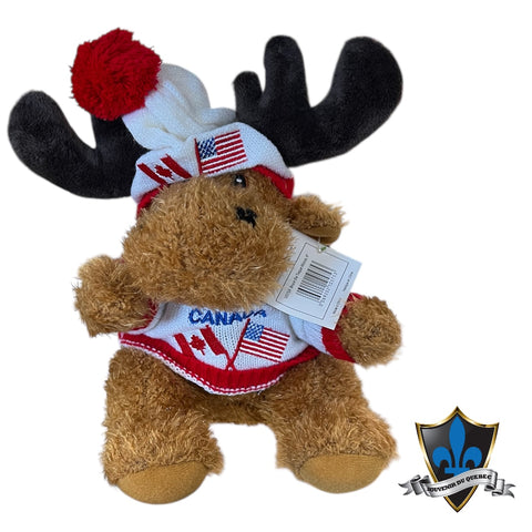 Moose With Montreal Canada maple leaf Sweater.