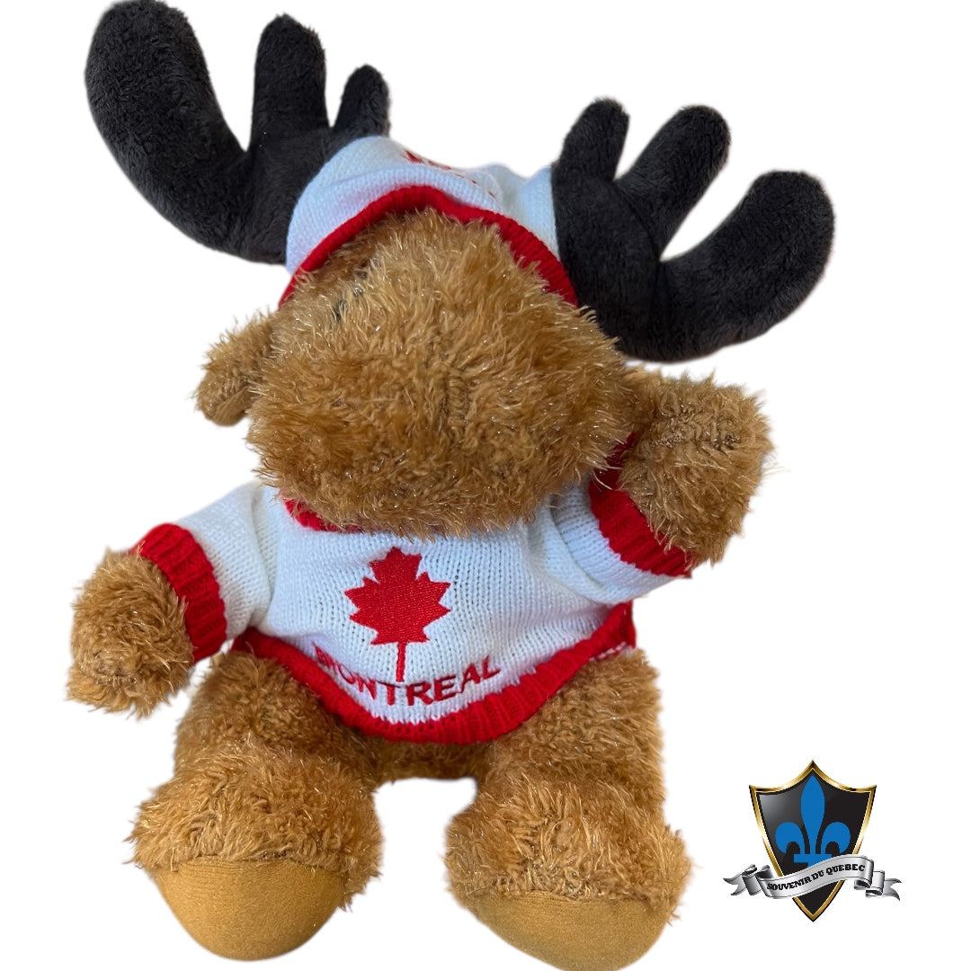 Moose With Montreal Canada maple leaf Sweater.