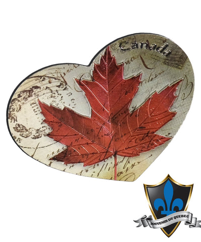 Canada Heart leaf Magnet.