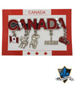 Canada Magnet with 5 Canadian Charms