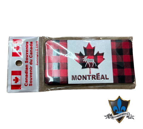 Canada flag foil fridge  magnet with montreal