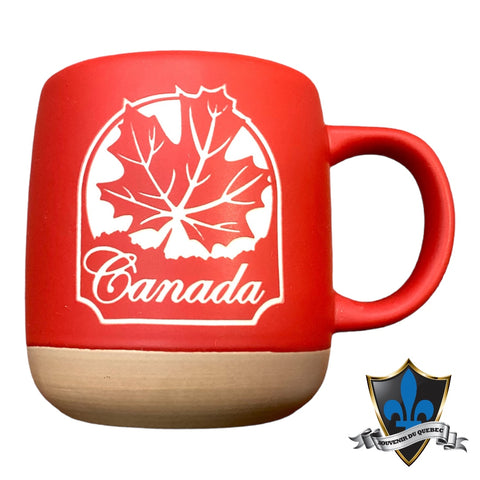 Red maple leaf Canadian marble mug