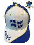 Casquette Drapeau QUÉBEC blanche bleu.