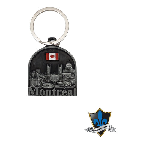 Porte-clés Montréal chrome