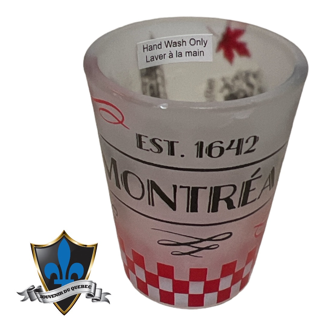 Frosted famous Montreal canada Shot glass