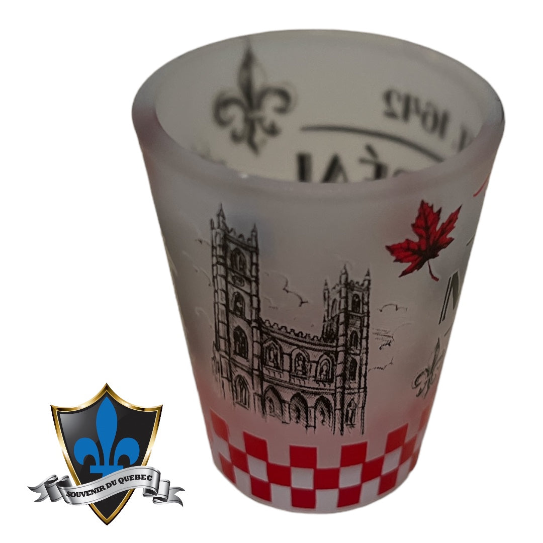 Frosted famous Montreal canada Shot glass