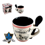 Quebec  expresso MUG WITH SPOON boxed.