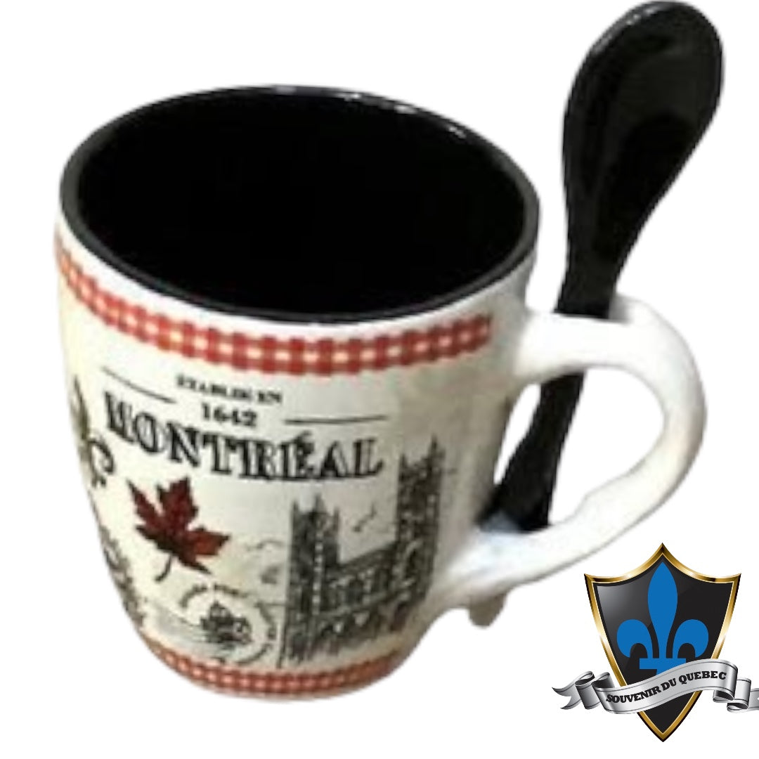 Montreal expresso 4oz MUG WITH SPOON box.