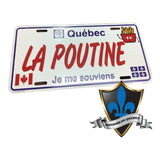 Plaque d'immatriculation de la Poutine du Québec 30cm x 15cm