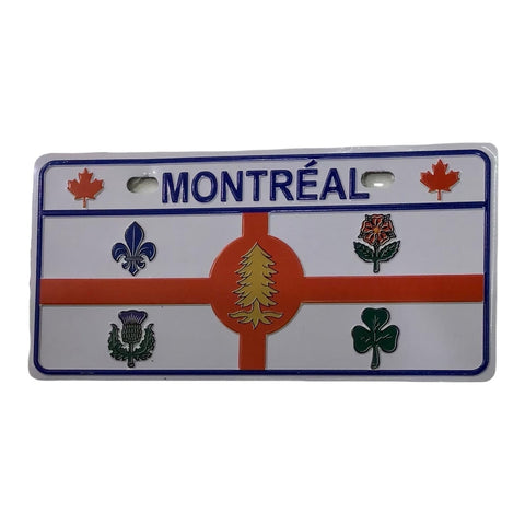 Aimant pour plaque d'immatriculation du drapeau de Montréal