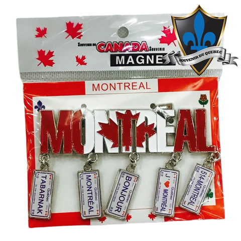 Montreal Canada Magnet with 5 Charms