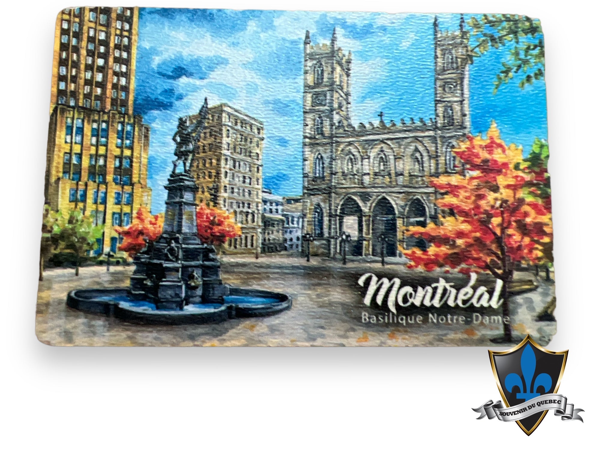 Montreal wood Magnet. – Souvenir Du Quebec