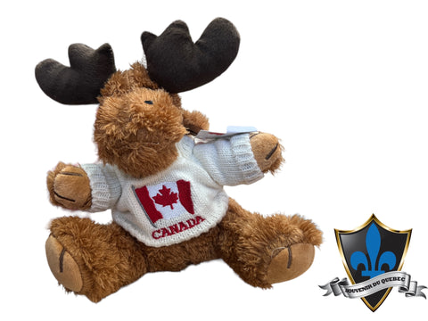 Moose With canada Sweater And Beanie