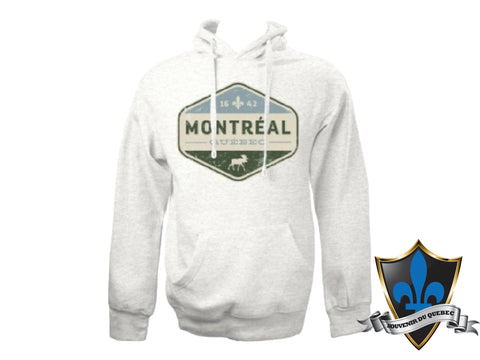 MONTREAL OBLONG HEXAGONE SUR SWEAT À CAPUCHE ADULTE