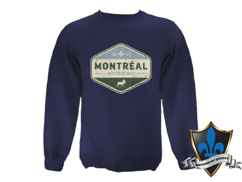 Sweat-shirt vintage à col roulé MONTREAL.