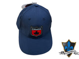 Casquette patch Canada bleu marine avec feuille.