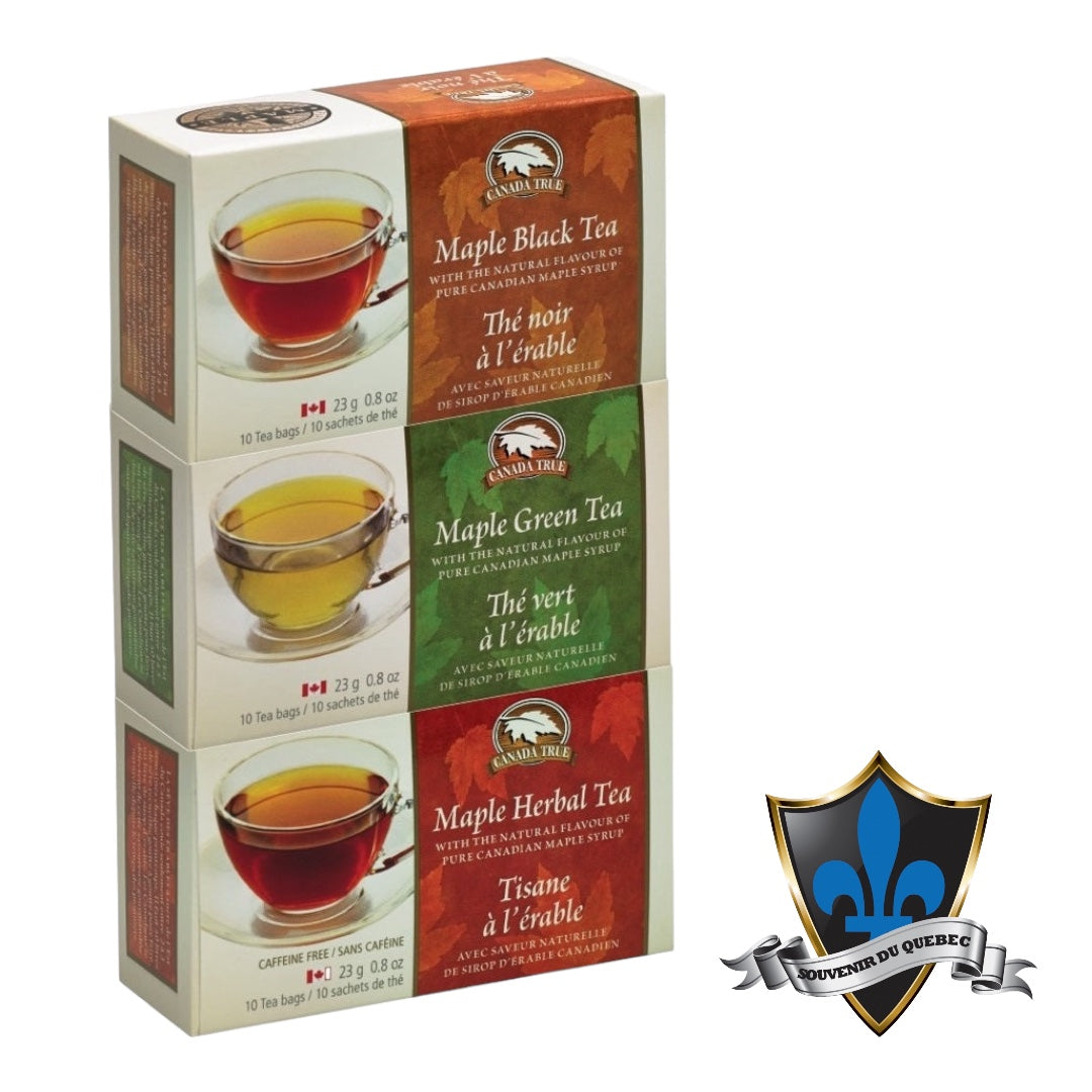 Canadian Breakfast Tea Pack of Canadian Maple, Herbal tea and Black Tea – Souvenir Du Quebec