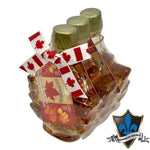 3 X 50 Ml Canadian Maple syrup Maple Leaf Shaped Bottles