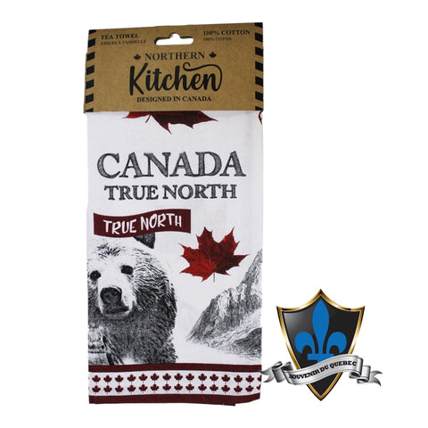 Torchon représentant un ours du Canada.