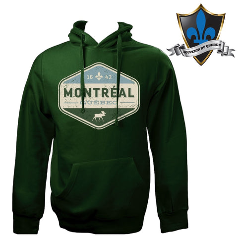 MONTREAL OBLONG HEXAGON ON ADULT HOODIE