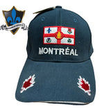 Casquette de baseball de Montréal avec drapeau de Montréal.