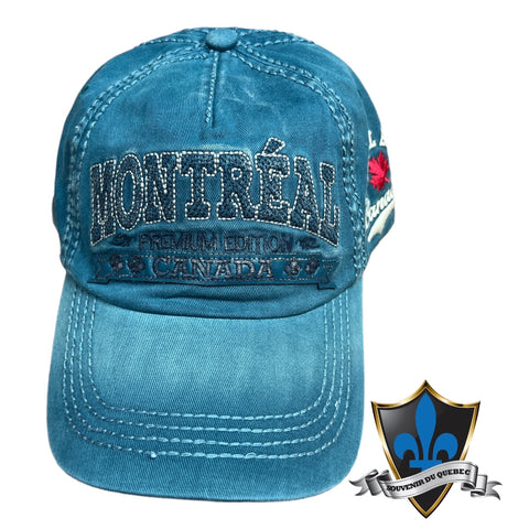 Casquette brodée avec inscription Montréal.