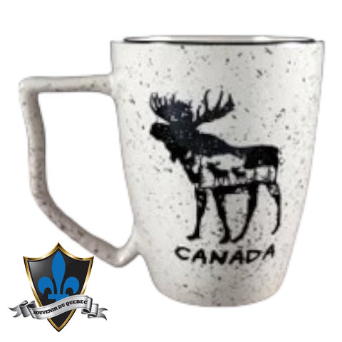 Tasse de 18 oz à motif d'élan du Canada au look antique