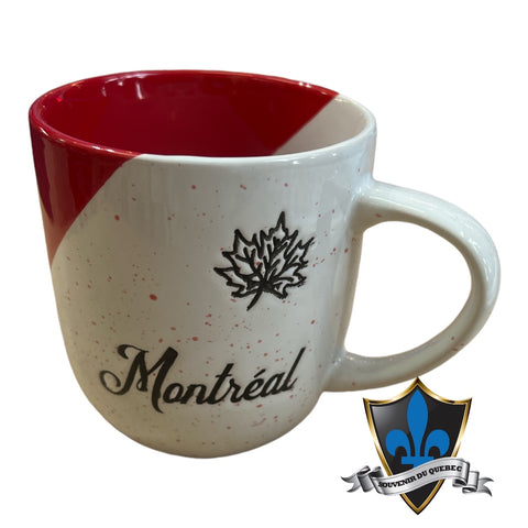 Tasse en céramique de 18 oz à la feuille d'érable de Montréal.