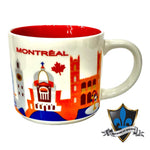 Mug expresso Montréal Canada scène colorée.