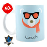 Tasse ours polaire canadien avec écharpe