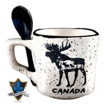 CANADA Moose MUG w/SPOON 8oz