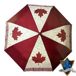 Parapluie en forme de feuille de Canada.