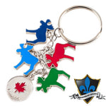 Dangling Moose Flag Keychain - Souvenir Du Quebec, Maple Syrup, Souvenirs, Montreal
