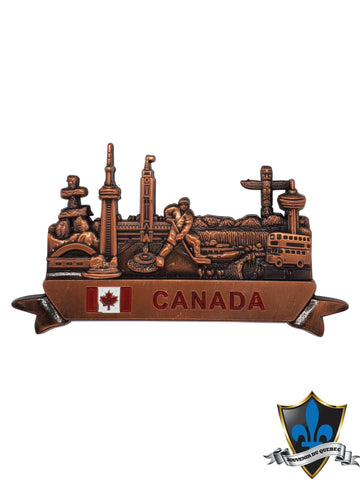 Canada magnet with all the Canadian sites. - Souvenir Du Quebec, Maple Syrup, Souvenirs, Montreal