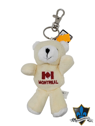 Bear keychain with Montreal
