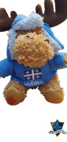 Quebec stripped light plush Blue maple bear