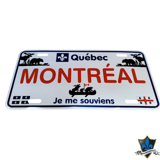 Plaque d'immatriculation de Montréal 30cm x 15cm.