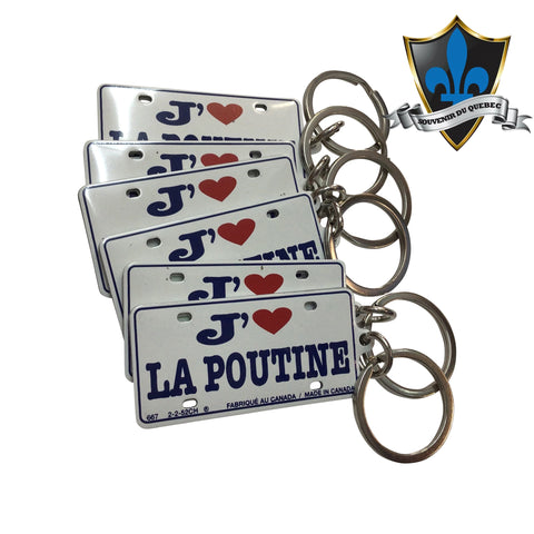 6 Montreal Poutine ❤ License Plate Diecast Keychain