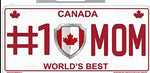 #1 Mom Canada License Plate Decoration