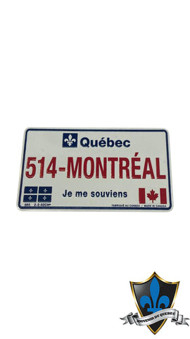 514 Montreal Quebec je me souviens metal Magnet