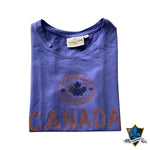 Ladies teez tight fit with Canadian Maple Leaf studs.