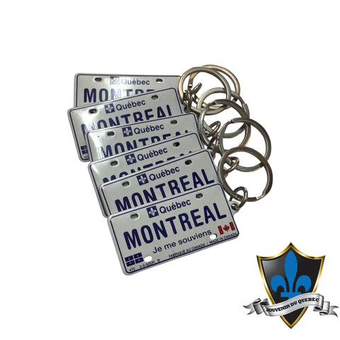 6 Montreal Quebec Flag Keychains