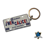 6 Calise Quebec Metal Key Ring
