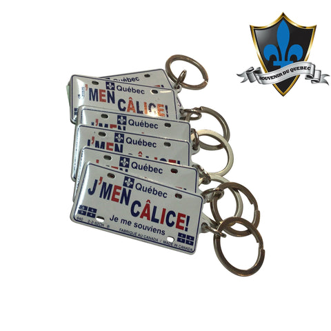 6 Calise Quebec Metal Key Ring