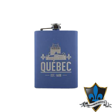 Stainless Steel  8 Oz   NAVY Quebec Flask - Souvenir Du Quebec, Maple Syrup, Souvenirs, Montreal
