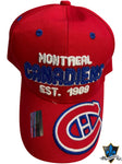 Montreal Canadiens Red  Adjustable Hat - Size One Size - Souvenir Du Quebec, Maple Syrup, Souvenirs, Montreal