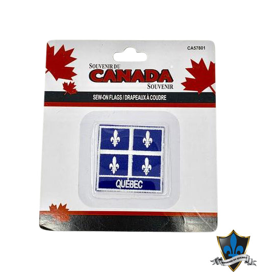 Quebec Flag Iron on Patch - Souvenir Du Quebec, Maple Syrup, Souvenirs, Montreal
